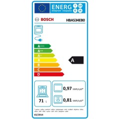 Bosch Serie | 4 HBA534EB0 Built-In Oven - Sleek Black Design for Effortless Cooking and Exceptional Performance